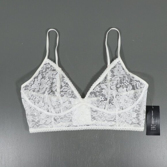 NWTINC Washed White Lace Bralette Size Large - Picture 2 of 8